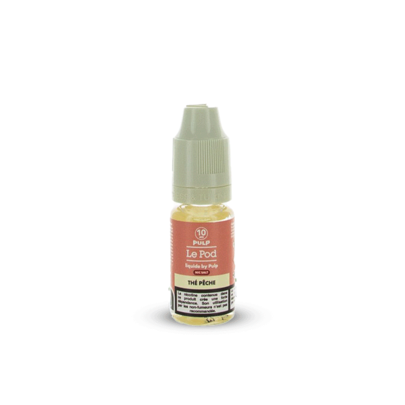 Eliquide THÉ PÊCHE SEL DE NICOTINE 10ML LE POD PULP  sur Anticlope expert en cigarettes électroniques depuis 2011