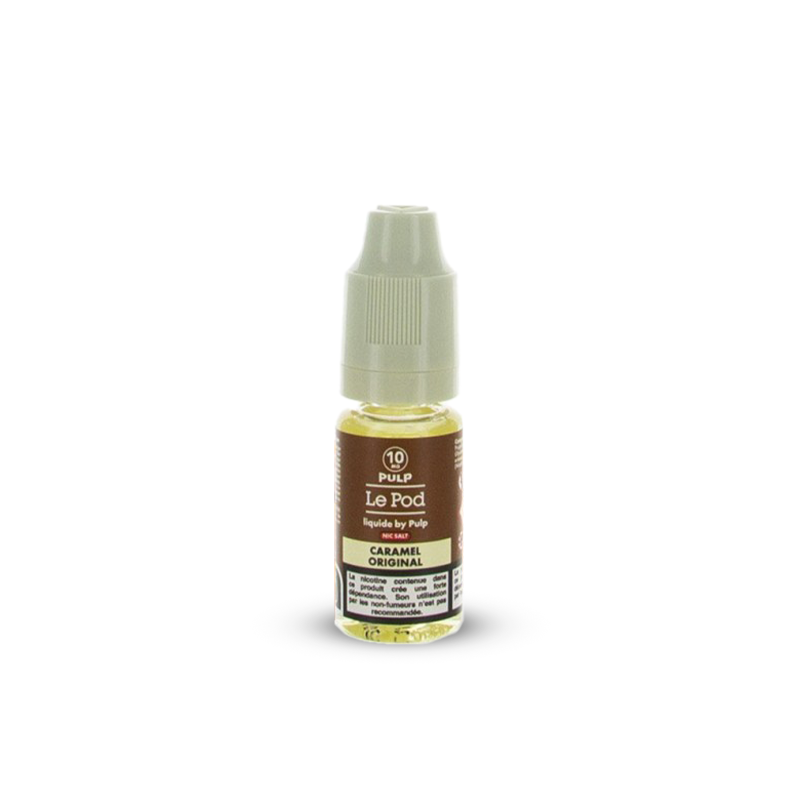 Eliquide CARAMEL ORIGINAL SEL DE NICOTINE 10ML LE POD PULP  sur Anticlope expert en cigarettes électroniques depuis 2011