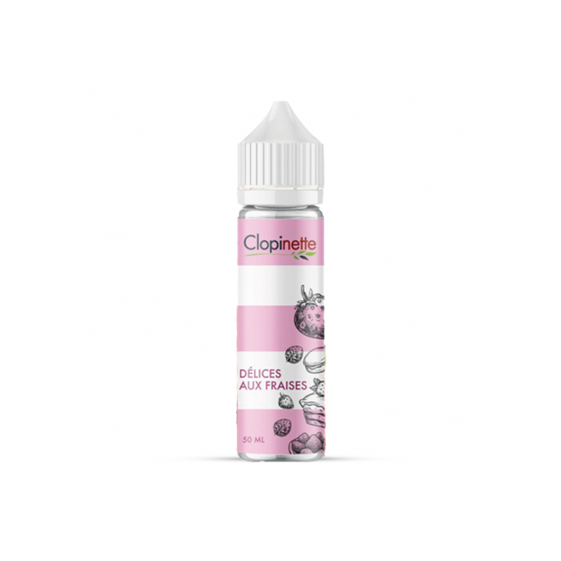 Eliquide DELICES AUX FRAISES CLOPINETTE 50/50 50ML  sur Anticlope expert en cigarettes électroniques depuis 2011