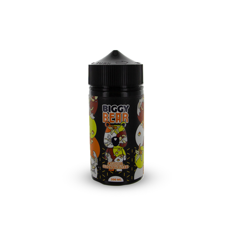 Eliquide CARAMEL FROSTED FLAKES 200ML BIGGY BEAR  sur Anticlope expert en cigarettes électroniques depuis 2011