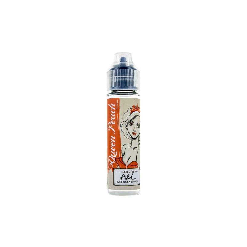 Eliquide QUEEN PEACH 0MG 50ML LES CREATIONS A&L  sur Anticlope expert en cigarettes électroniques depuis 2011