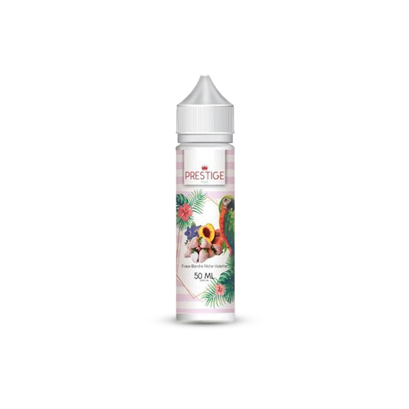 Eliquide FRAISE BLANCHE PECHE VIOLETTE 0MG 50ML PRESTIGE FRUITS  sur Anticlope expert en cigarettes électroniques depuis 2011