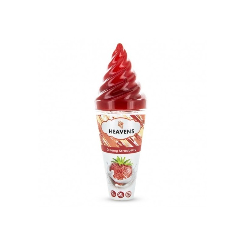 Eliquide CREAMY STRAWBERRY 50ML HEAVENS VAPE MAKER  sur Anticlope expert en cigarettes électroniques depuis 2011